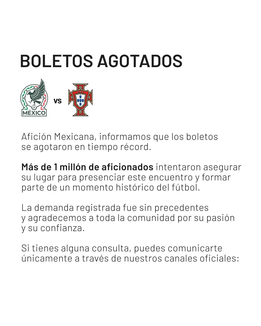 墨西哥对葡萄牙门票售罄 🛑 墨西哥vs葡萄牙友谊赛官方售票平台𝑭𝑨𝑵𝑲