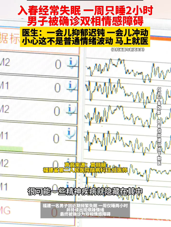 #13岁女孩长期失眠熬成中度抑郁#【一周只睡2小时被确诊双相，13岁女孩熬成中度