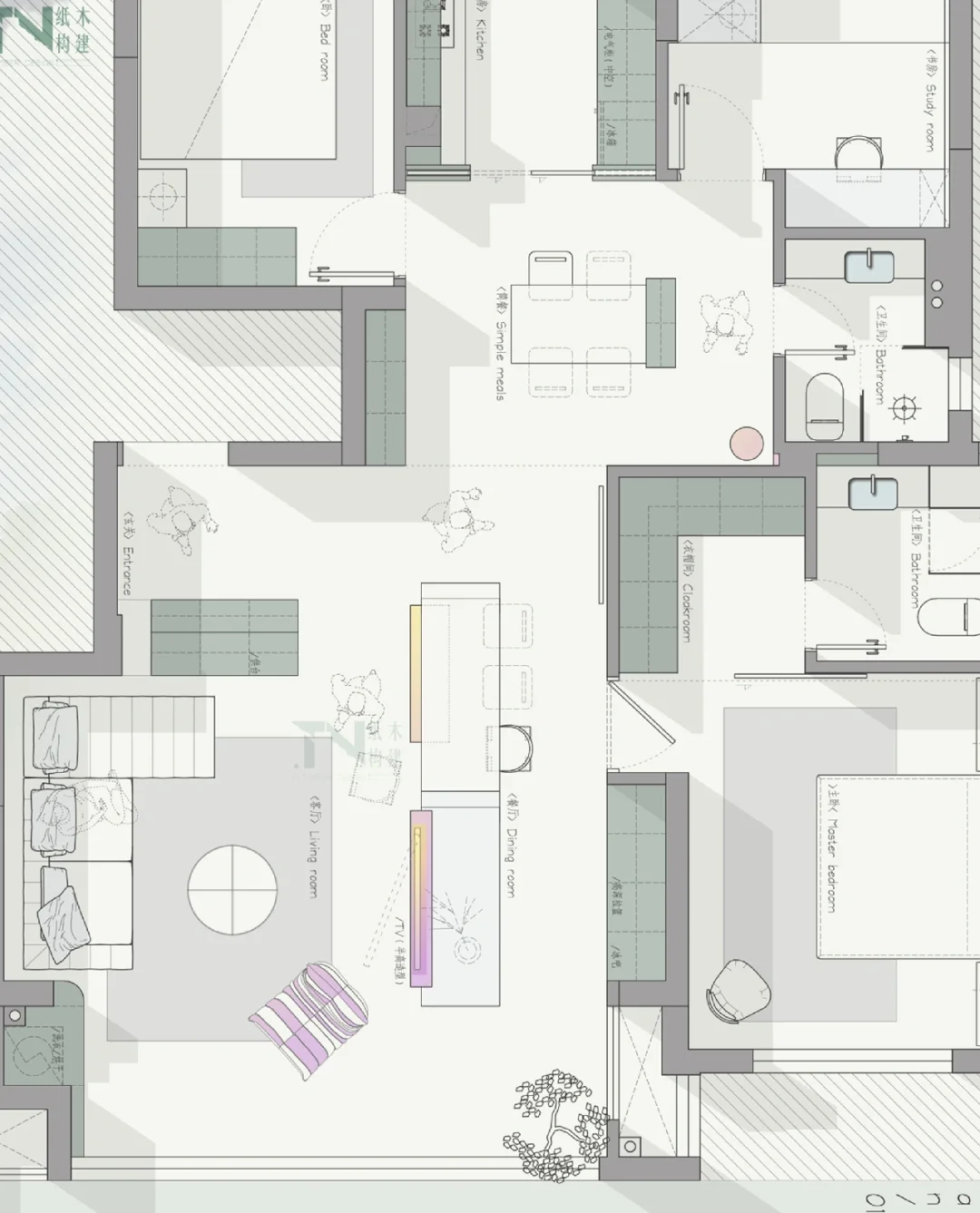 我想要餐桌、学习桌、大客厅，通通给你！