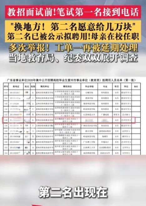 胆子这么大吗？！广东湛江，女子参加事业单位某岗位的招聘考试，笔试成绩第一。谁知第