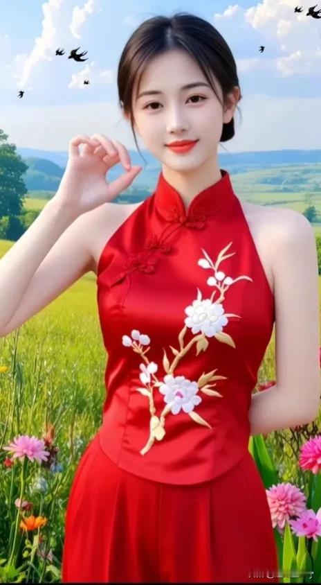 下联：燕翔碧空剪云绸
下联：绽蕊盈枝春意浓
上联：嫩草如茵裙摆舞
邀对：？？？？