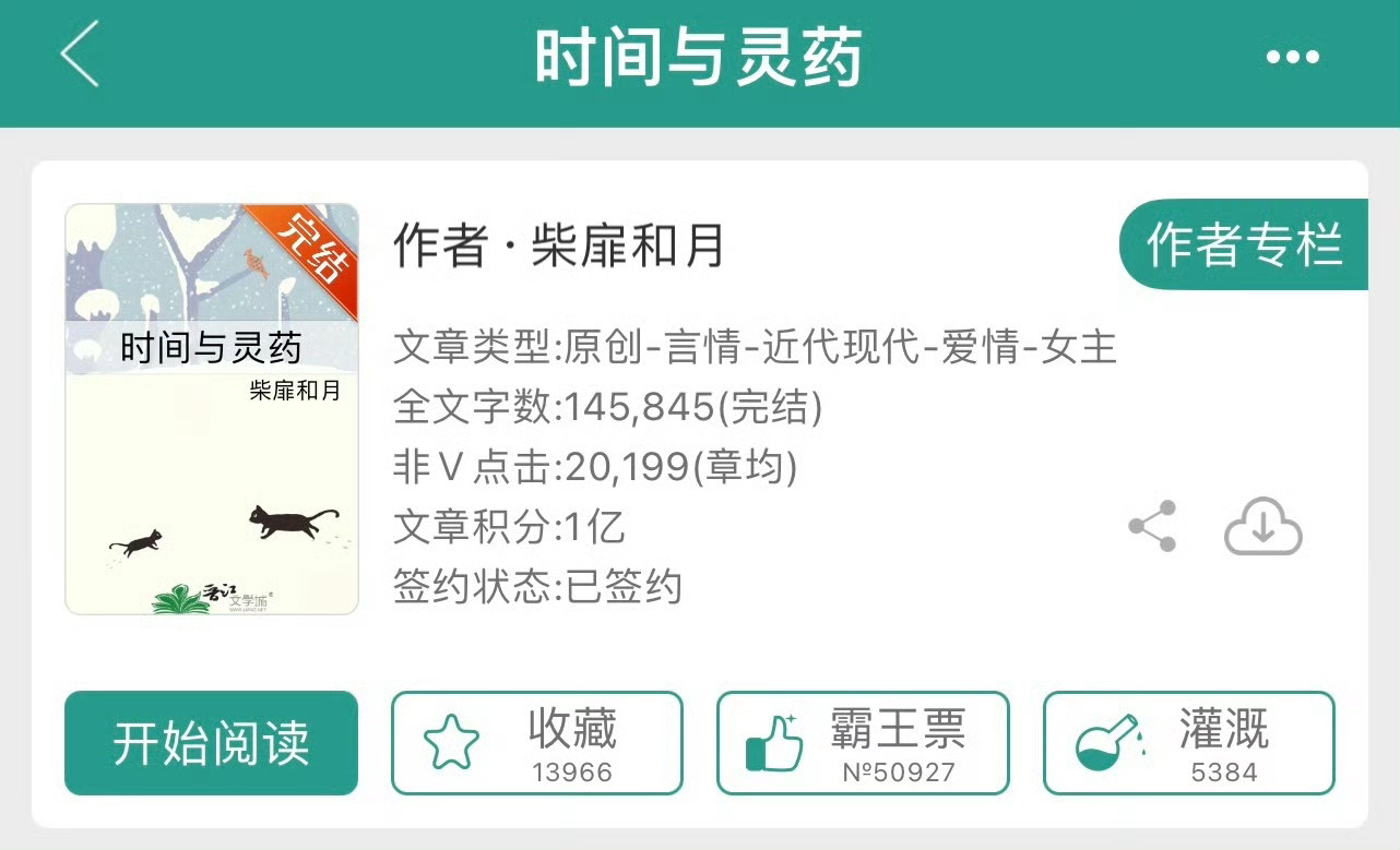 小说推荐：《时间与灵药》 作者:柴扉和月简评：洒脱果断女主vs高冷渣渣男主，破镜