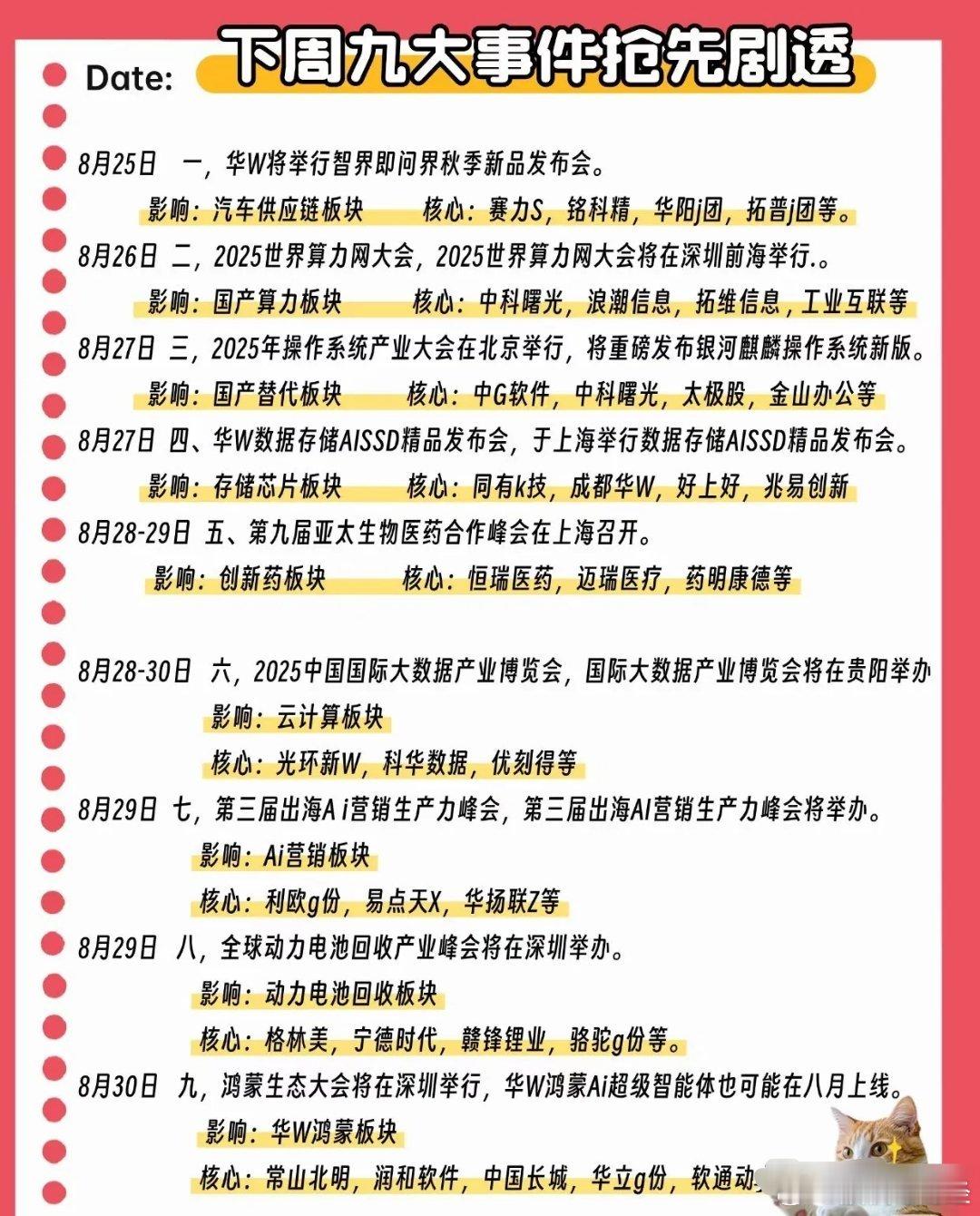 本周会议抢先看 ​​​