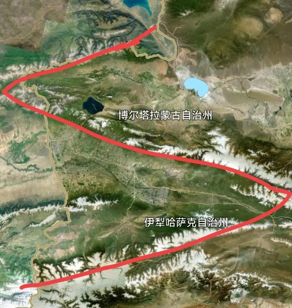 伊犁州、博尔塔拉州，构成了一个完美的Z字形地形。伊犁州的喇叭口向西开，截留大西洋