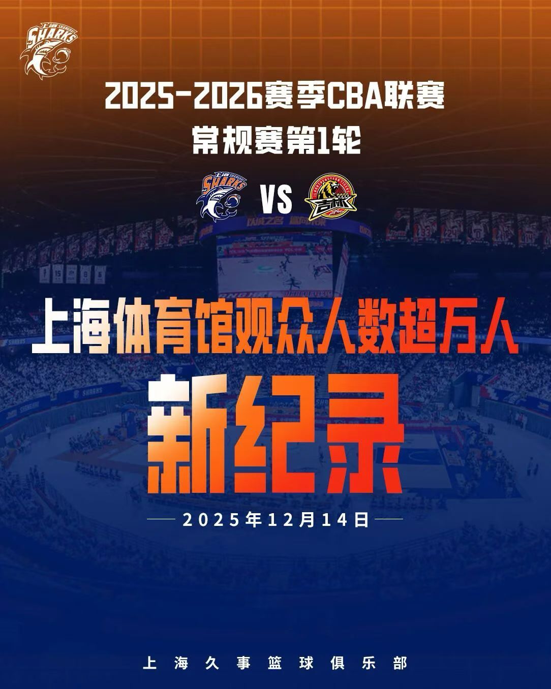 感谢每一位，期待下一场！上海久事大鲨鱼