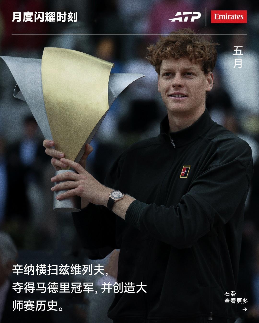 ATP月度闪耀时刻✅ 辛纳圆梦罗马，达成“金大师”✅ 男双赛场迎来突破，意大利组