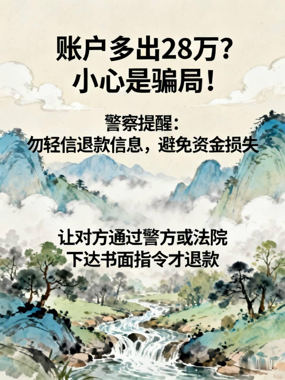 如果某天，你的账户突然多出28万资金，接着有个人哭着给你打电话，称不小心输错账号