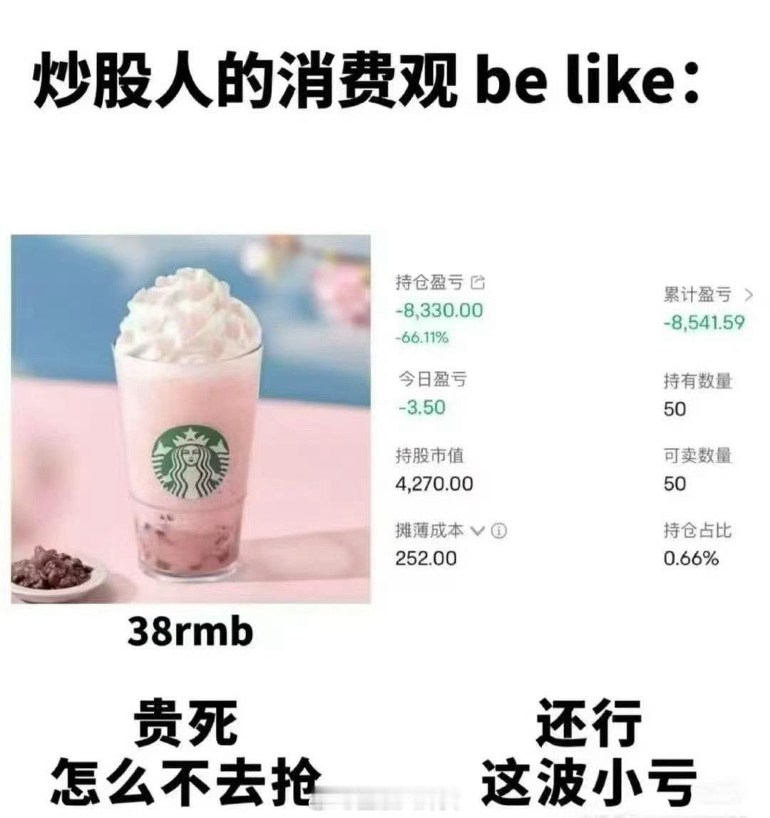 炒股人的消费观[doge]a股 ​​​