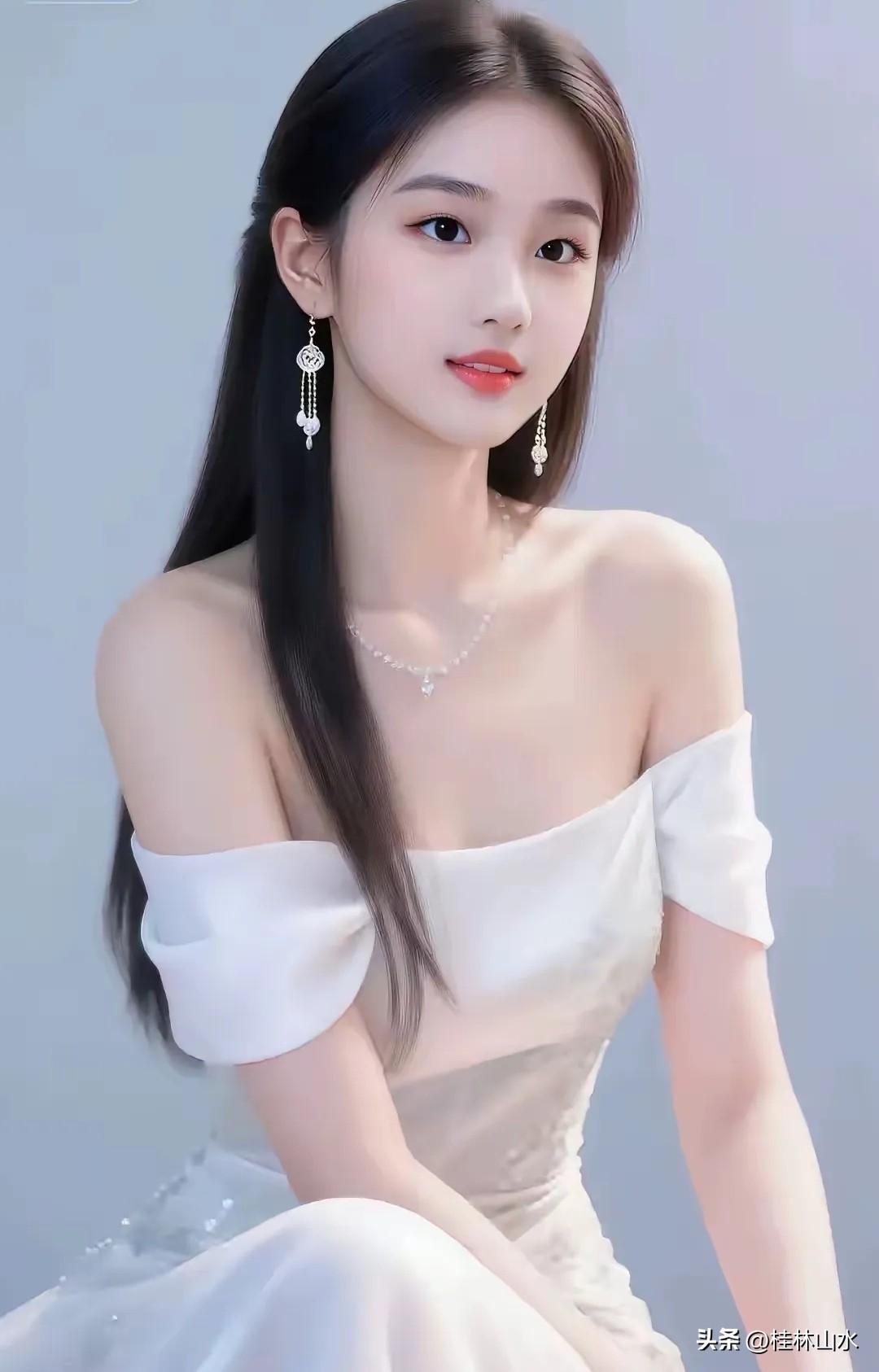 青纯少女，气质满满！温柔白衣少女