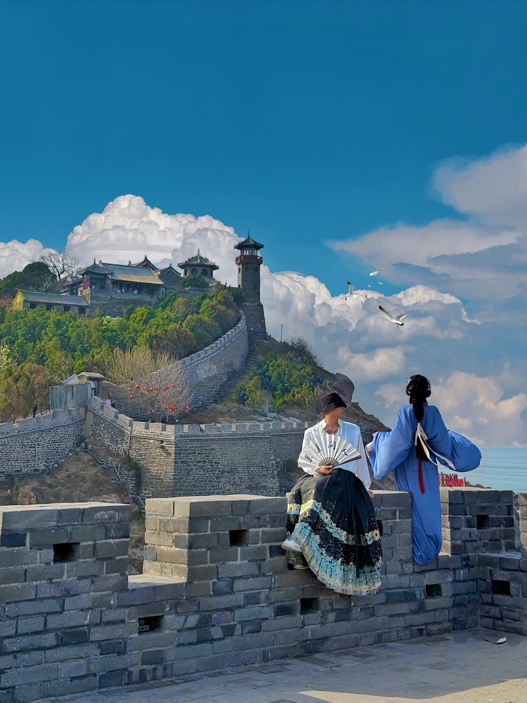 为了这几张照片❤️🌊我来了趟蓬莱❗️。忽闻海上有仙山⛰️🌊 ☁️?...