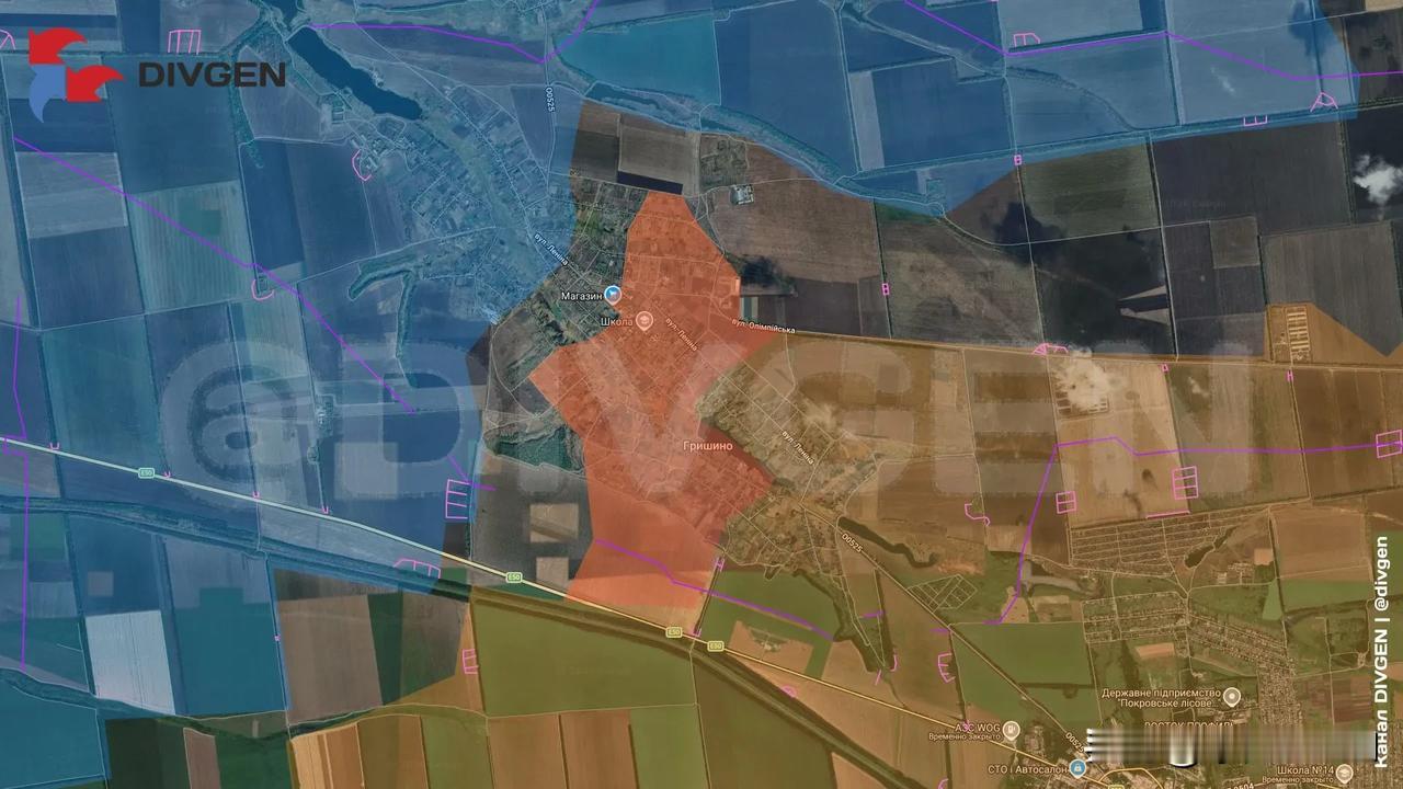 多布罗皮利亚-梅若瓦方向战线
中央军区突击部队正在向格里希诺推进，占领了格里希诺