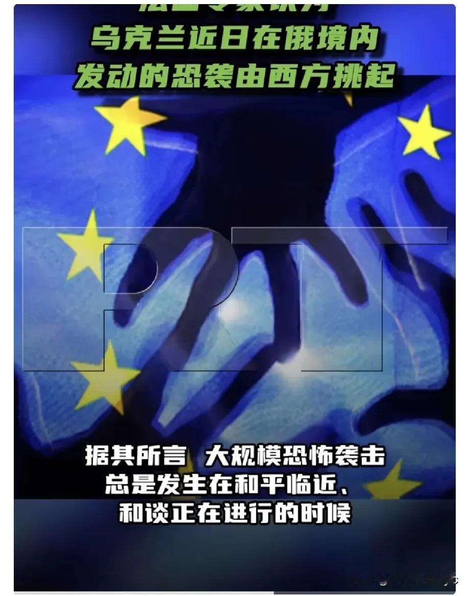 法国地缘政治分析专家弗朗索瓦·马丁表示，乌克兰最近在俄罗斯境内组织的恐怖袭击是由