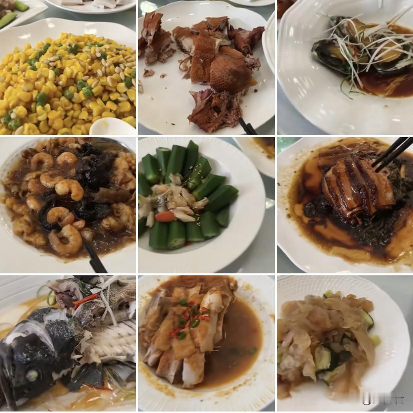 看看这4000元一桌的酒席，在我们农村流水席400元一桌，鸡、鸭、鱼全都有，而且