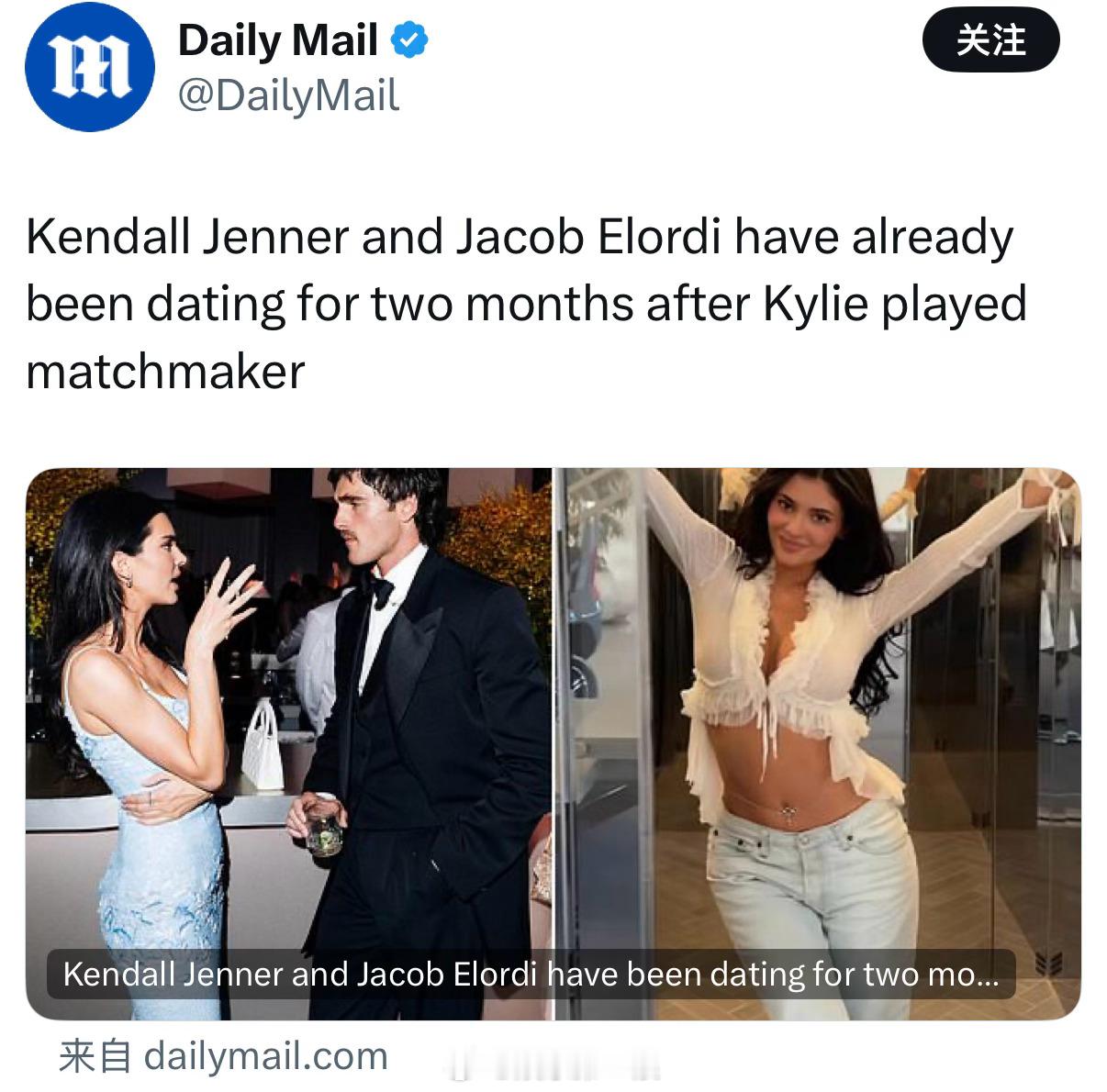 曝金小妹是肯豆亢奋男主红娘 据外媒，消息人士透露，肯豆的妹妹金小妹凯莉·詹娜正是