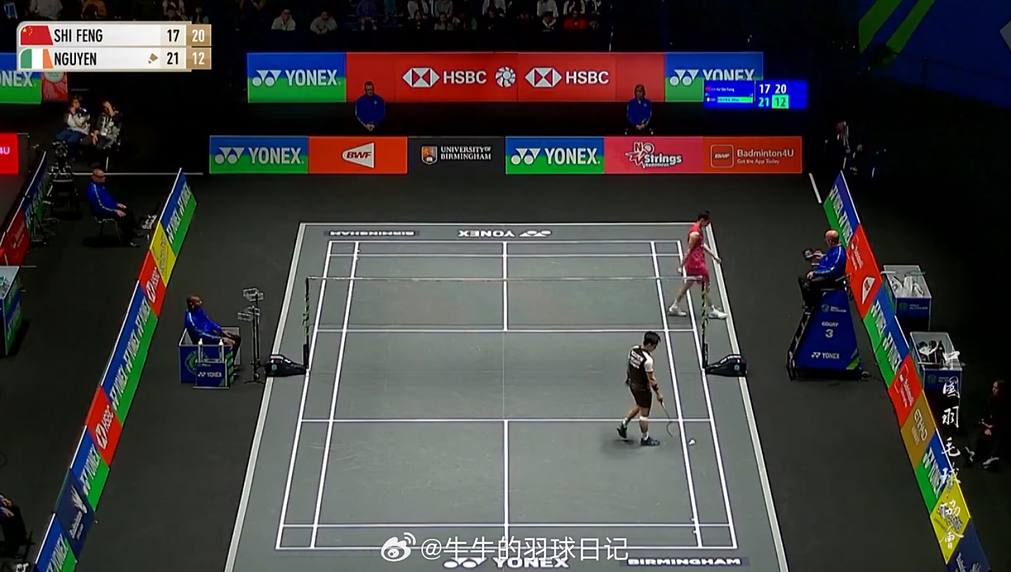 男单 1/8赛 李诗沣(6) 17-21 21-12 阮日2026全英羽毛球公开