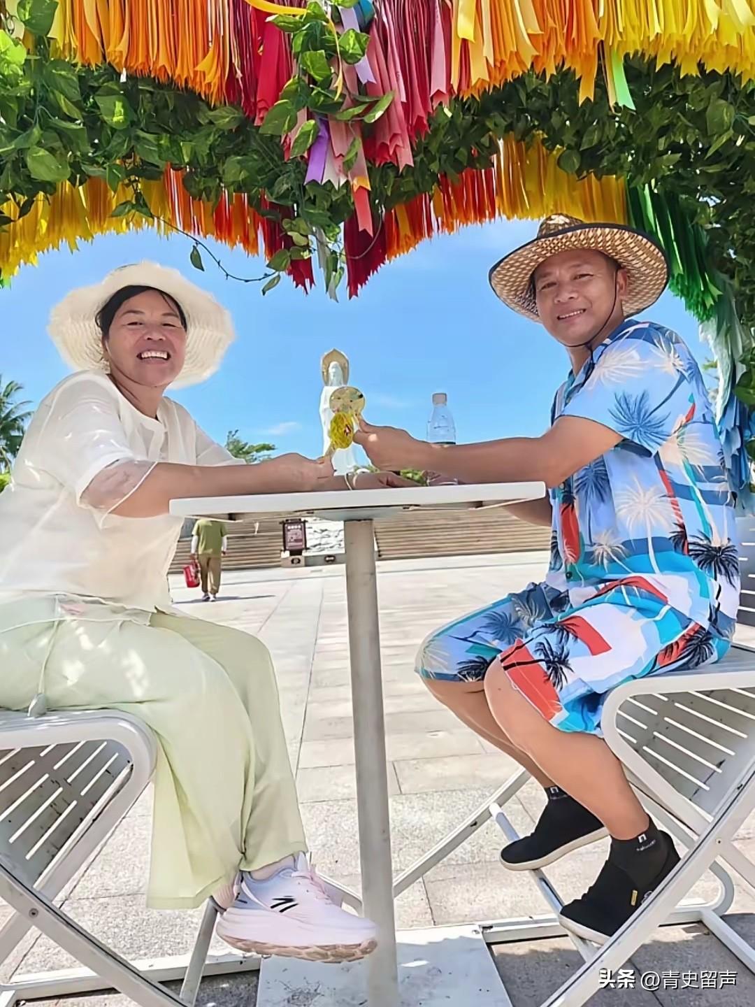 6月5日中午12点14分，全爸全文茂在抖音更新了一条视频，画面里夫妻俩正在海南三