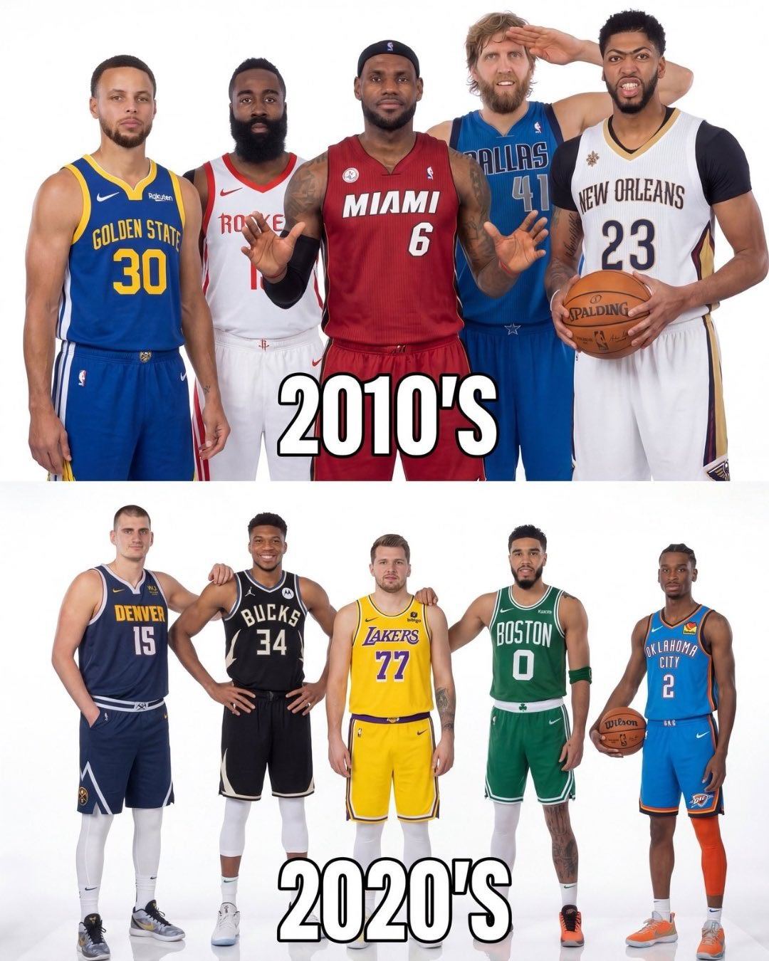 都在巅峰的话，上下两边谁能赢？新赛季篮不住NBA