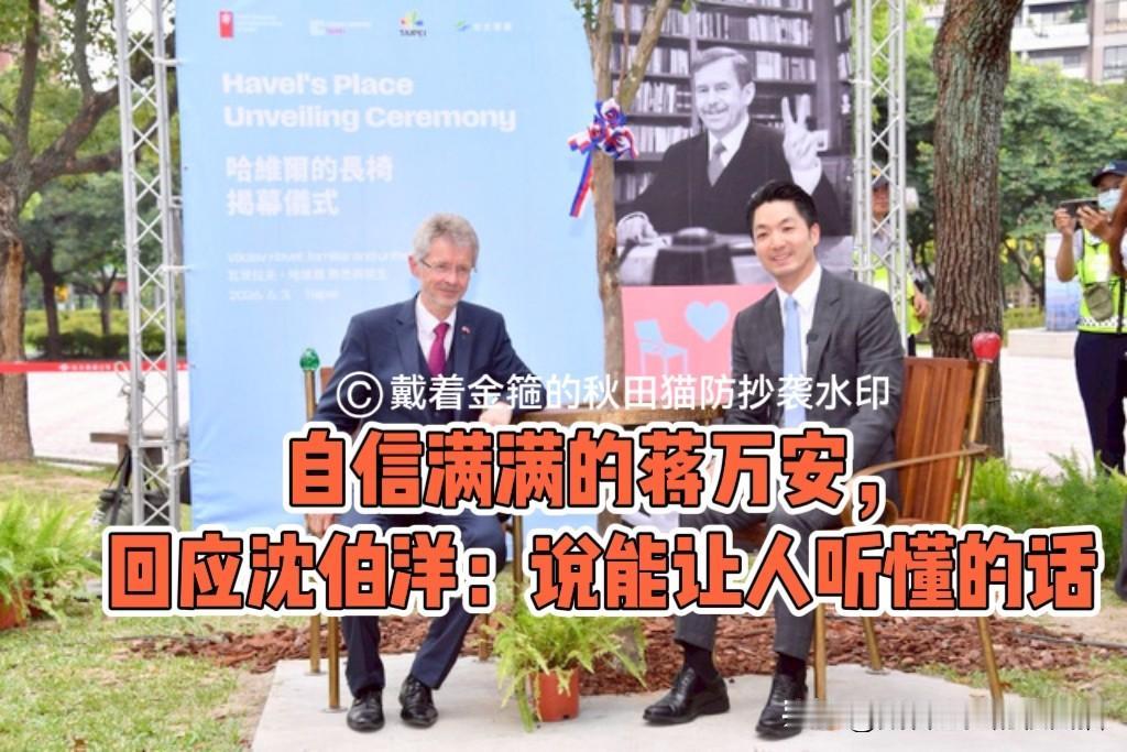 沈伯洋又被蒋万安“打脸”！
沈伯洋讲“天际线”没人听懂，蒋万安说“坐长椅”好好谈