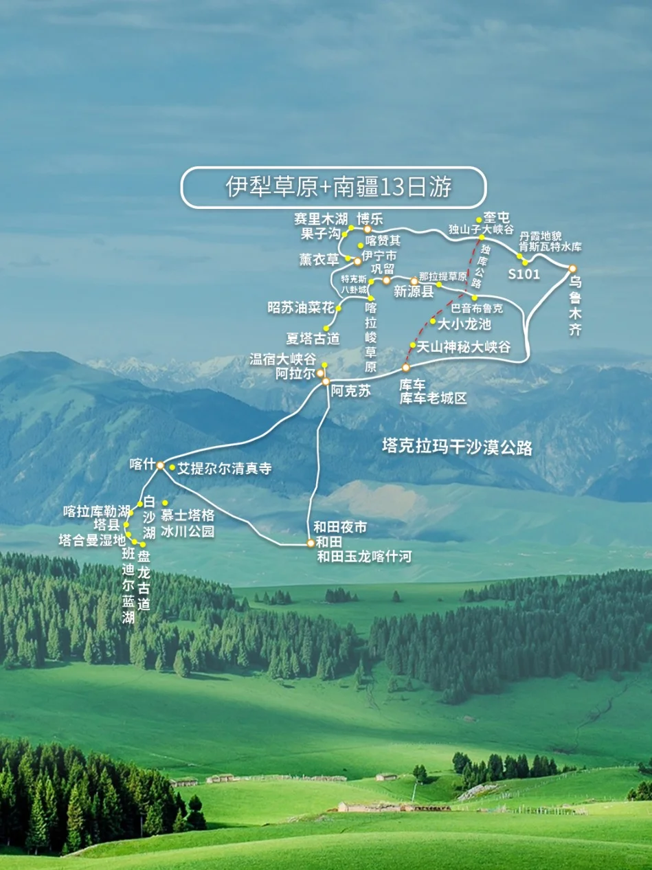 伊犁+南疆，穿越独库公路，13天坠美之行