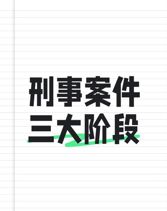 刑事案件三大阶段
刑事案件分为侦查、审查起诉和审判三个阶段，律师在各阶段的工作重