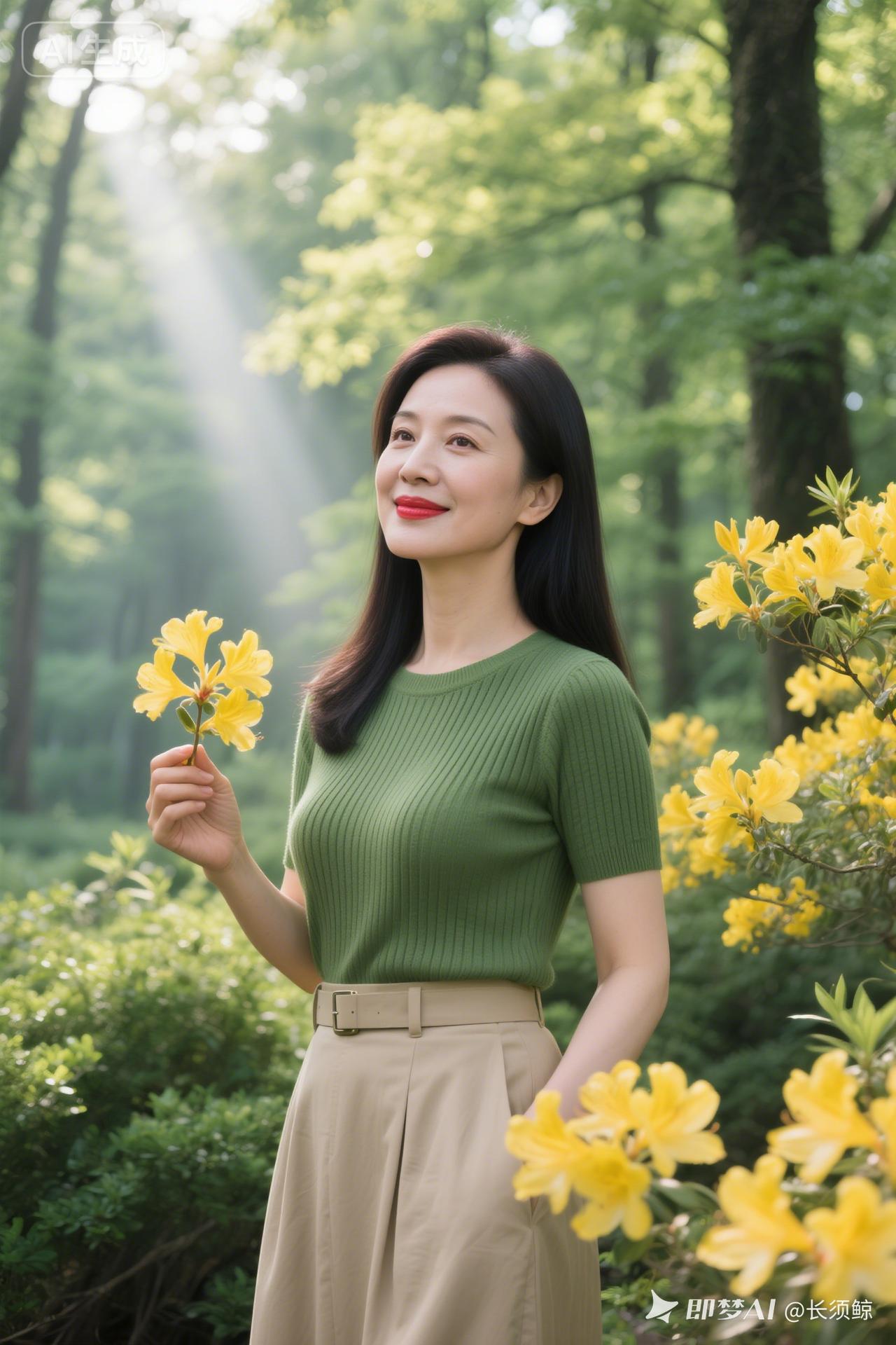 阳光下的微笑，与自然相拥的美好时光。