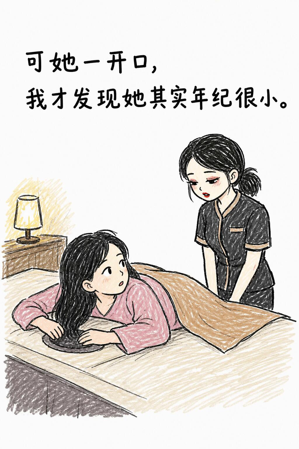 按摩时，我强迫技师穿我的鞋… 