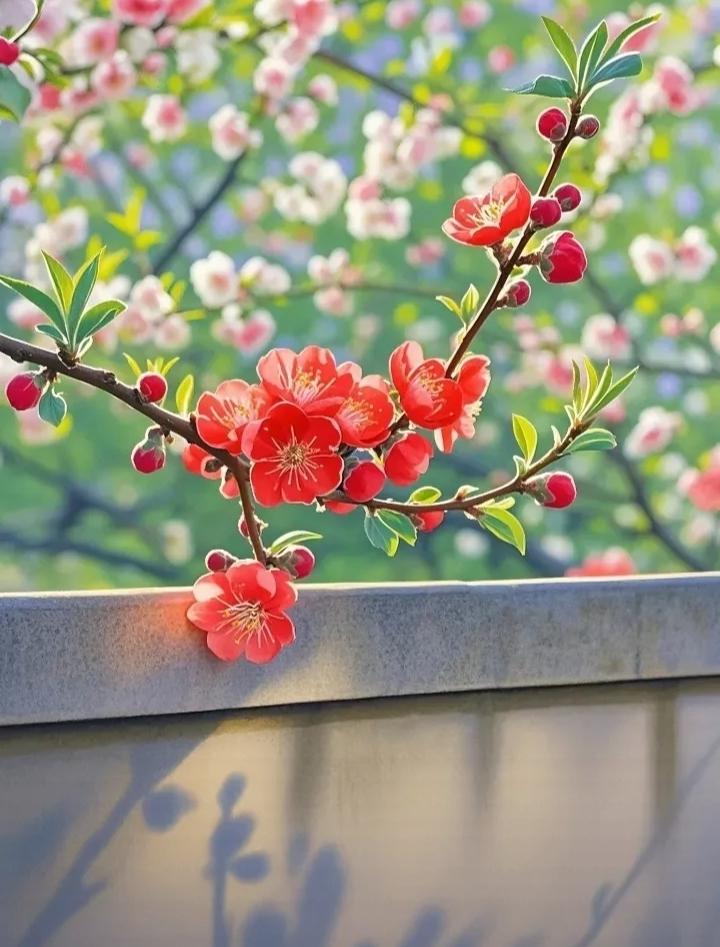 红杏出墙本无错，
闲人碎语来惹祸，
世间哪有清静处，
……请友续句………？

上