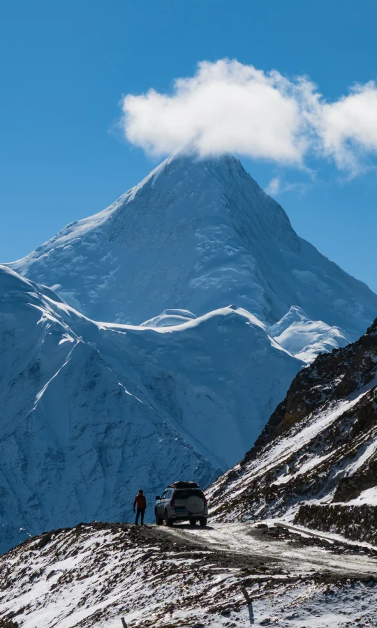 一个可以直面贡嘎群峰的机位🏔️