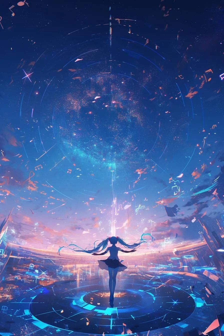 #动漫[超话]##漫视界企划# 无水印，发光的#初音未来# 壁纸好惊艳! ​​​