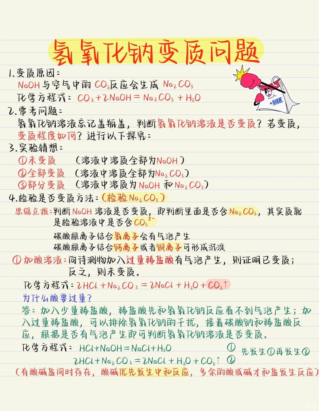 中考化学热门考点：氢氧化钠的变质问题