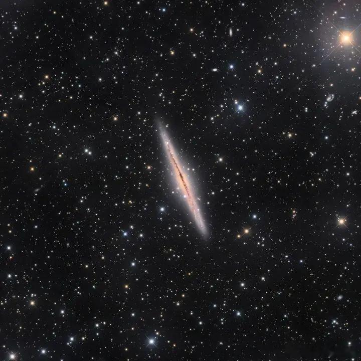 遇见NGC 891：银色薄片星系——宇宙刀锋杰作想象一下，从侧面凝视一个巨大的螺