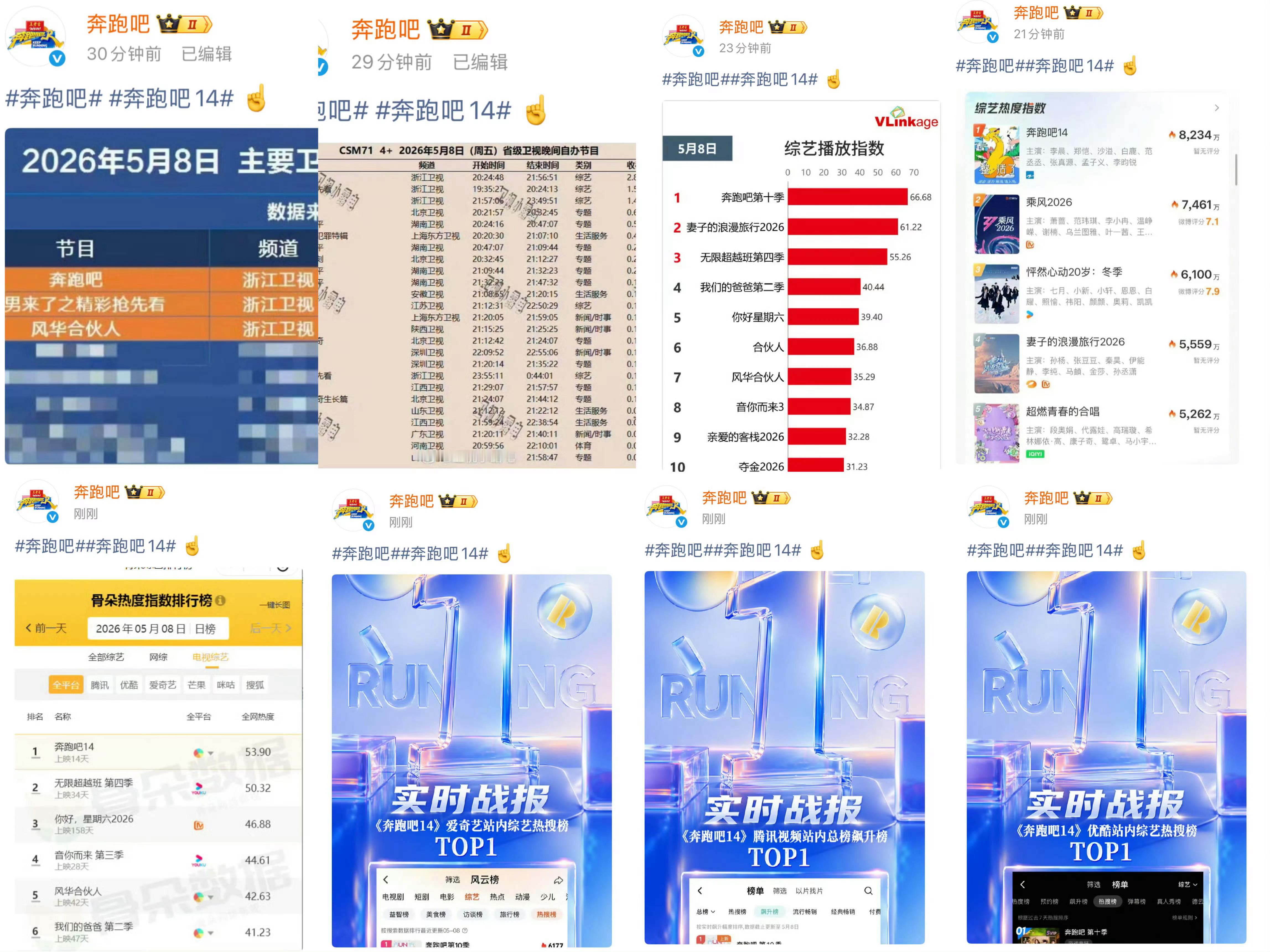 奔跑吧回应收视率低连发8条，更像安抚广告金主爸爸们