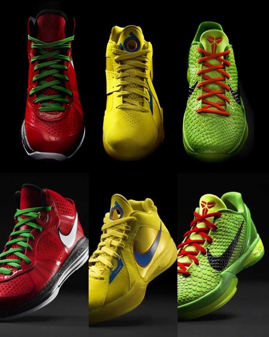 当年Nike那些圣诞配色签名鞋。 