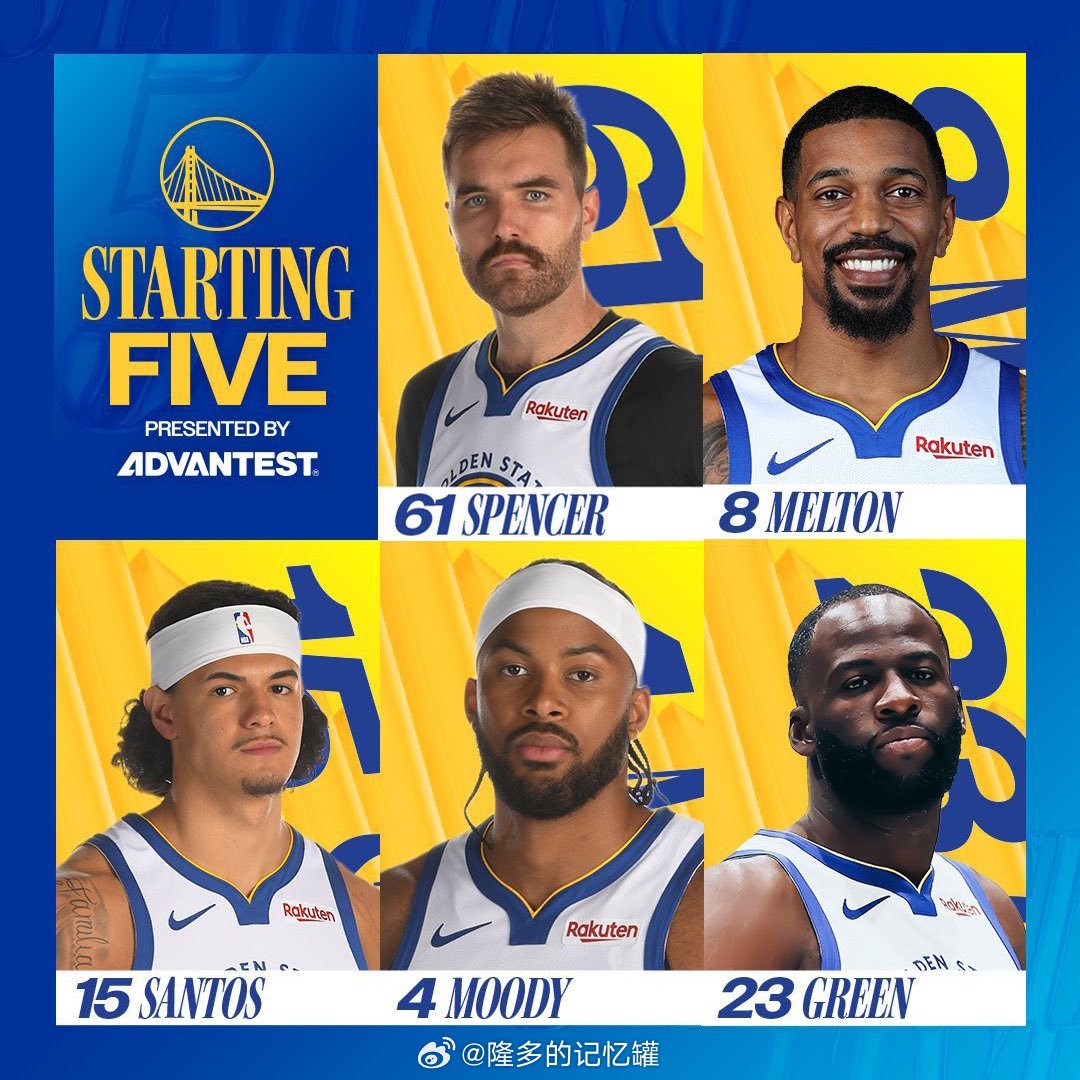 勇士首发阵容！！湖人vs勇士
