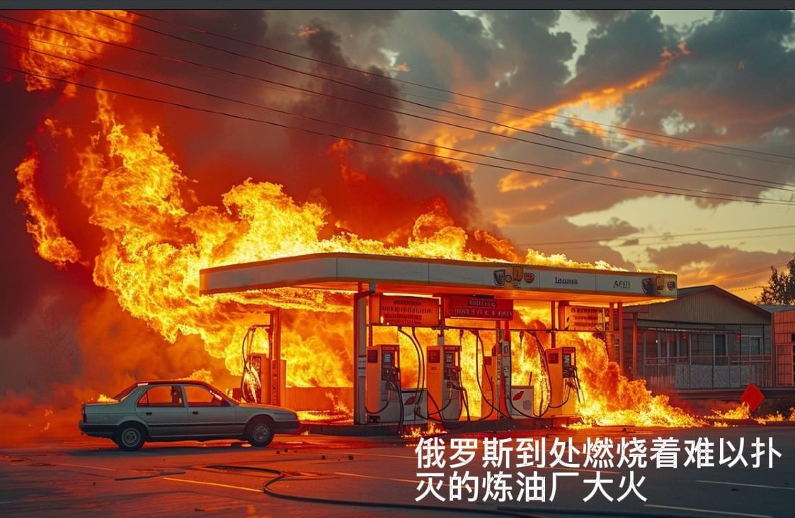 因持续性遭受乌克兰无人机袭击，俄罗斯全国各地到处是油井大火 ，一时难以扑灭！
俄