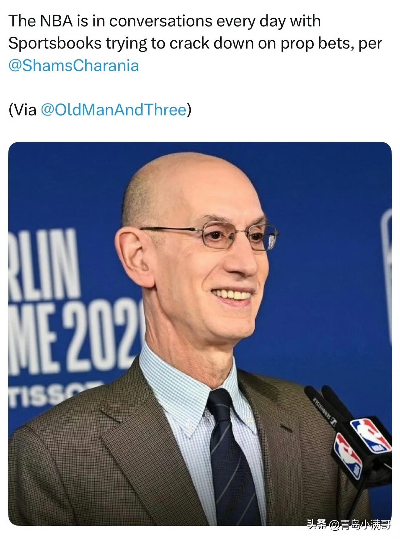 贼喊捉贼！！！NBA和博彩公司密切联系，严控特殊投注项目！

根据记者Shams