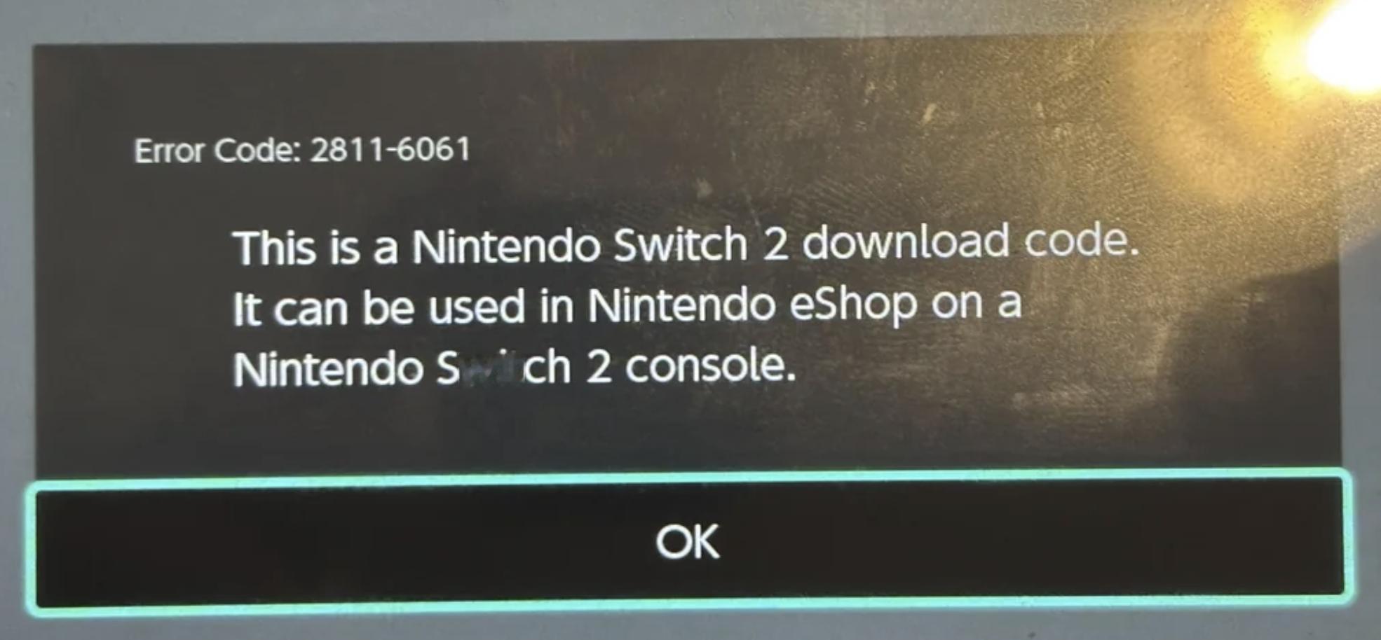 【Switch 2游戏兑换码无法在Switch上使用】最近，有玩家尝试在Swit