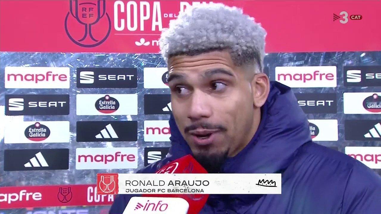 罗纳德·阿劳霍：杯赛的确有点像这样；不到最后一刻，比赛胜负难分。我认为我们踢了一