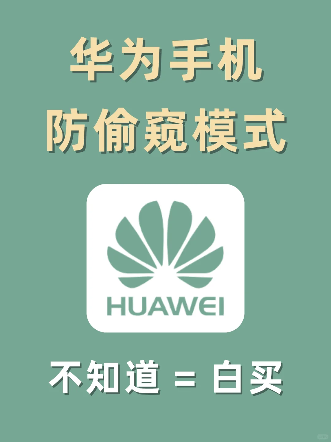 1分钟入门到入土‼️华为防偷窥模式㊙️