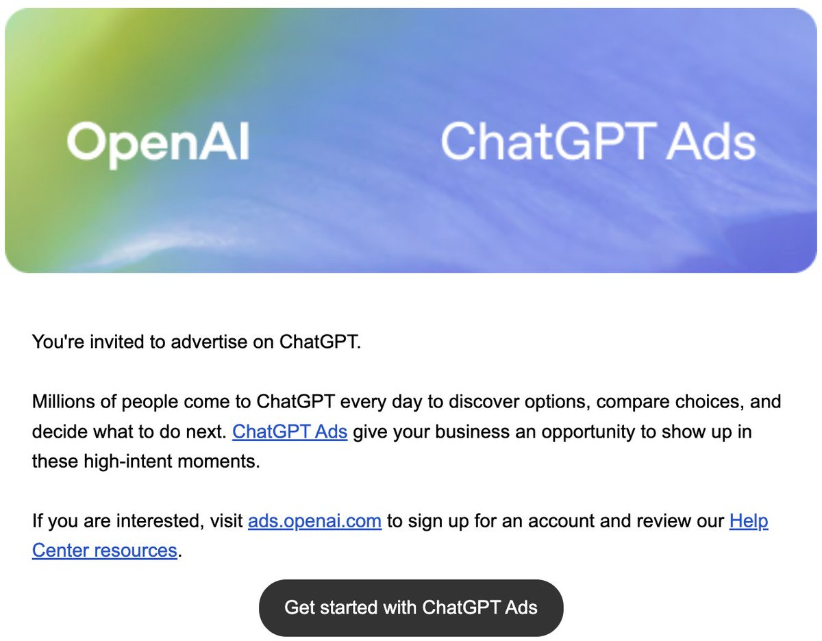 ChatGPT广告投放邀请函长这个样子 （发给甲方，要在GPT投广告的） 