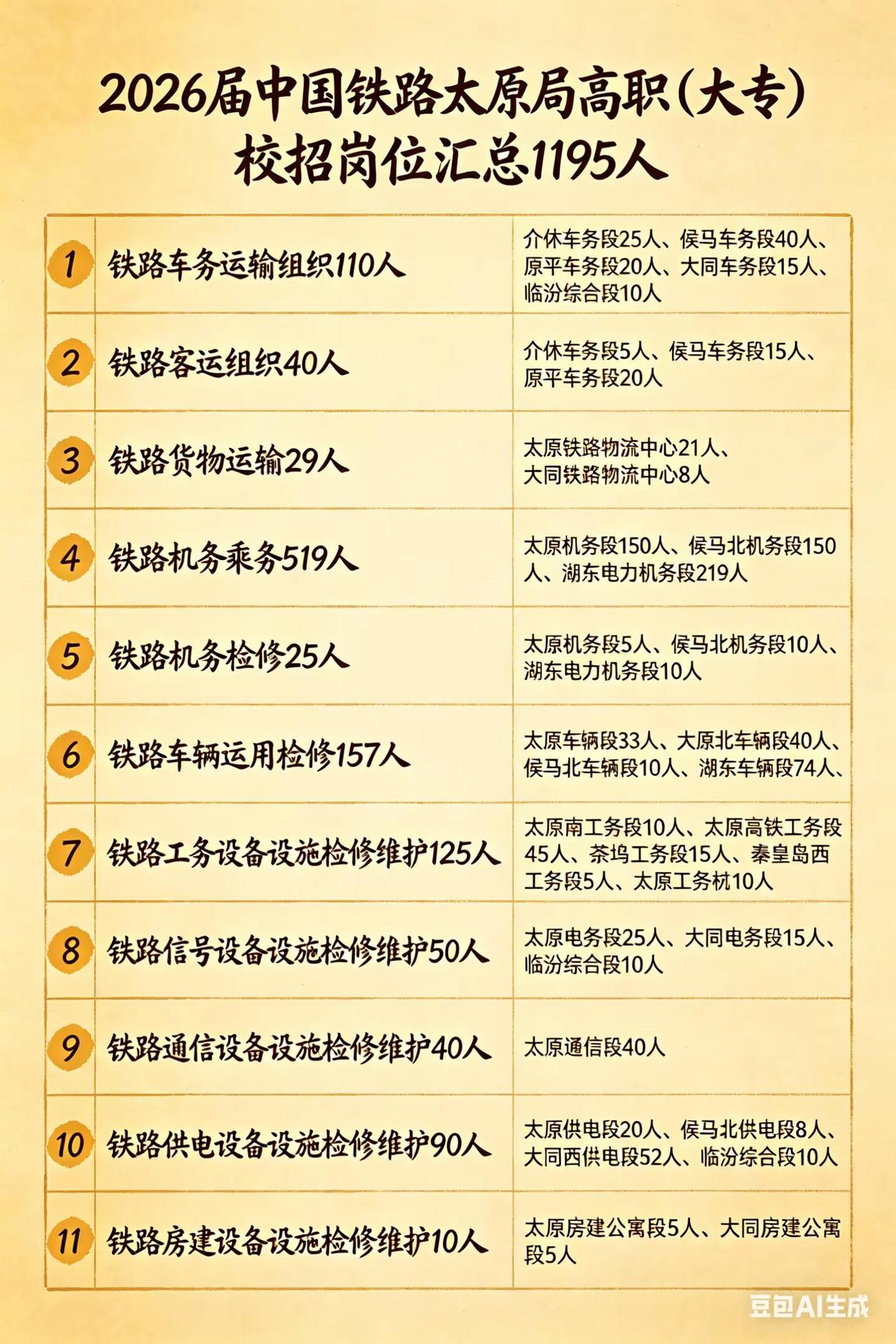 2026届中国铁路太原局公告一二汇总