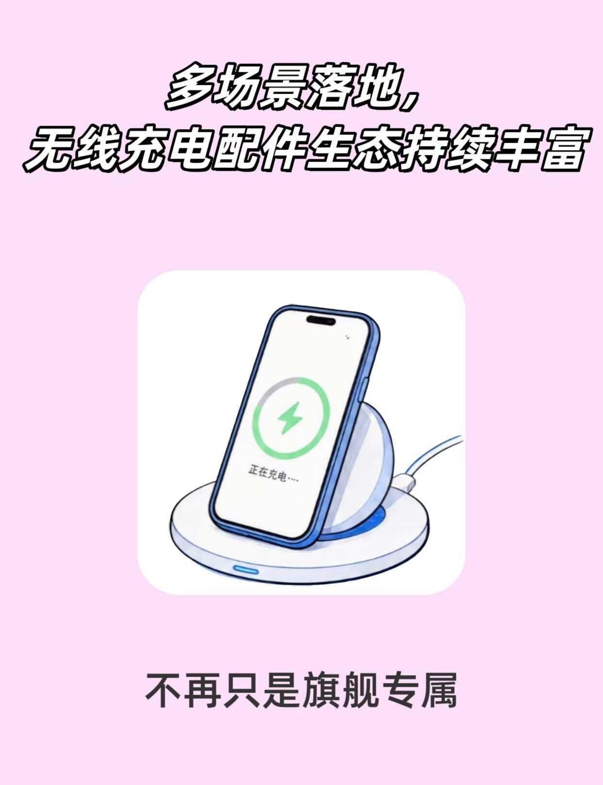 无线充电不再是旗舰专属
无线充电功能正在从旗舰机型向中端设备普及，充电便利性的门