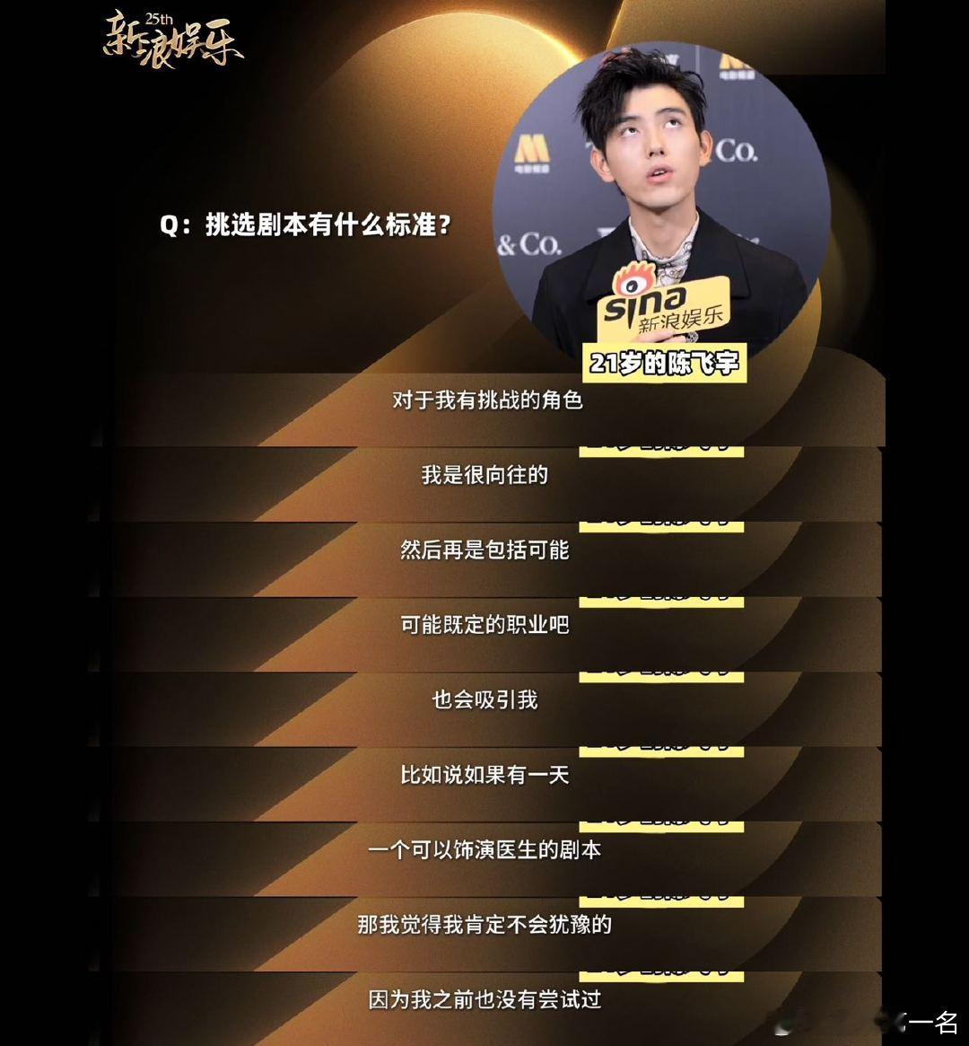 陈飞宇小时候学画画长大演画家谁给陈飞宇递个医疗剧本 重温自己出道以来与新浪娱乐的