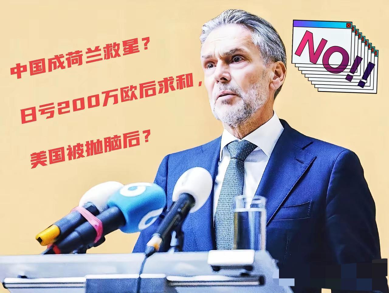 荷兰反对美国？
​​​​​​​​日亏200万欧求中国，
​​​​​​​​​​​​