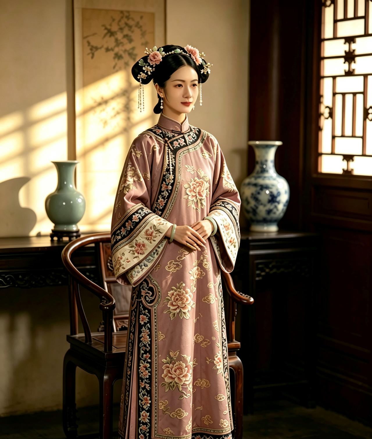 现在的清宫剧里，总让妃子们头戴像帽子一样的大拉翅，其实大拉翅是慈禧太后发明的。在