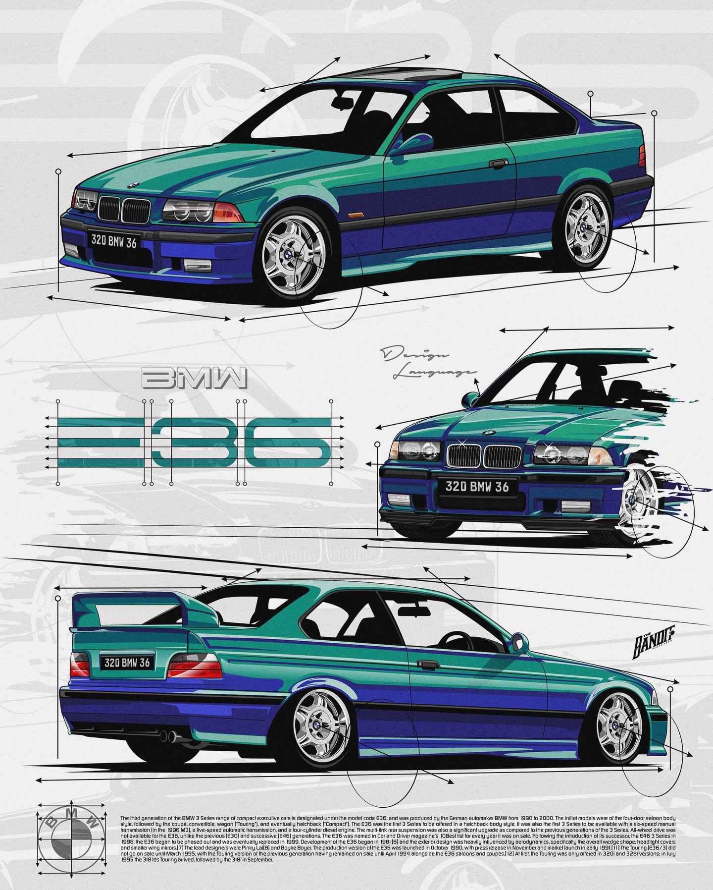 E36手稿 汽车设计