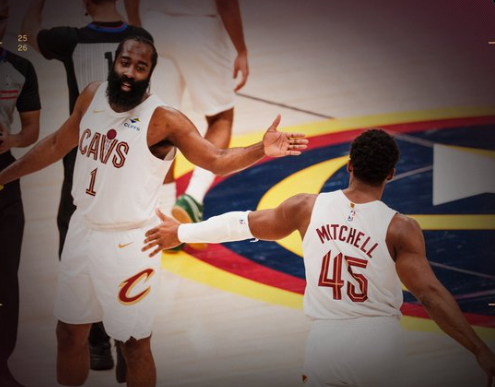 米切尔：哈登找到了他最舒服的节奏。他和阿伦的表现太现象级了。我们队里都是懂球、会