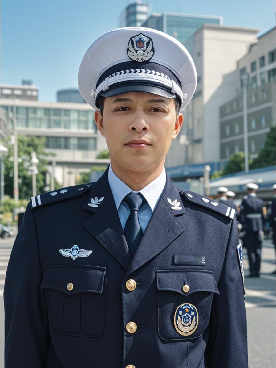 大家看看我穿警服帅不帅？