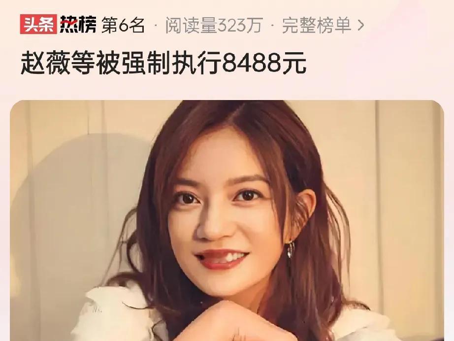 以前人见人爱的“小燕子”赵薇成了“老赖”，让人心里不舒服。

第一，身价至少上千