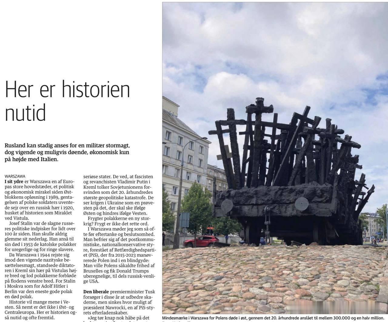 🇩🇰丹麦恐俄分子佩尔·尼霍尔姆（Per Nyholm）在华沙发表了一篇文章。